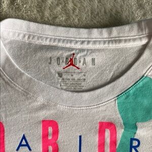 Jordan White T-Shirt with Colorful Graphic